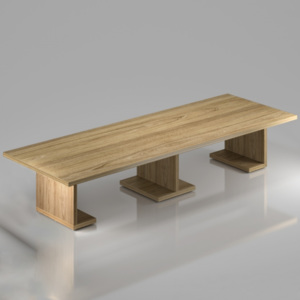 Konferenčný stôl Lineart 400 x 140 cm brest svetlý