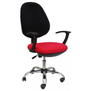 TEMPO KONDELA BOBAN 802 kancelárska stolička - červená / čierna