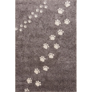 Sivý koberec Art For Kids Footprints, 100 × 150 cm