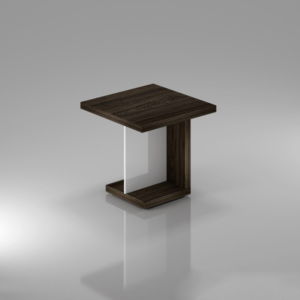Konferenčný stôl lineart 80 x 80 cm brest tmavý / biela