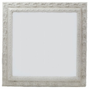 Zrkadlo biele s ozdobným rámom 61x61cm