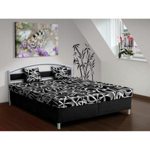 Čalúnená posteľ s úložným priestorom Bruno 170 Barva: černá/Mega 001černá