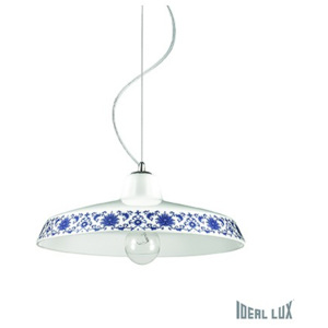 Závesné svietidlo - luster Ideal lux BASSANO 116181 - chróm / biela / modrá