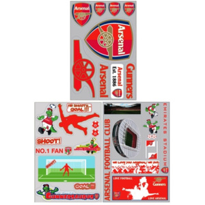 Arsenal dekoračné nálepky 64ks