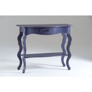Fialový drevený konzolový stolík Sabine