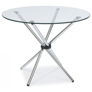 SIGNAL HYDRA stôl - chróm / tvrdené sklo