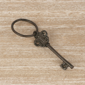 Chalupárska dekorácie liatinový kľúč 12cm