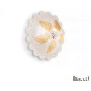 Prisadené nástenné a stropné svietidlo Ideal lux Petal 014654 - biela / jantár