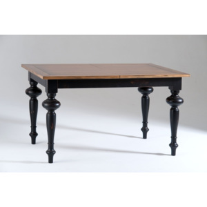 Čierny drevený rozkladací jedálenský stôl Castagnetti Adeline, 140 x 80 cm