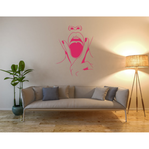 GLIX Lips Swag - samolepka na zeď Růžová 50 x 70 cm