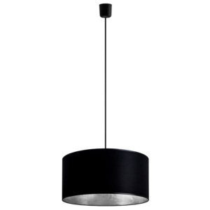 Čierne stropné svietidlo s detailom v striebornej farbe Sotto Luce Mika, Ø 40 cm