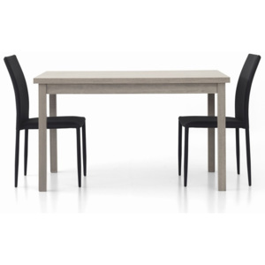 Sivý drevený rozkladací jedálenský stôl Castagnetti Wyatt, 130 cm