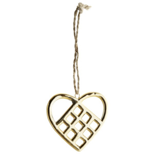 Závesné porcelánové srdce Gold Heart + kód 20NAVSETKO na -20 %