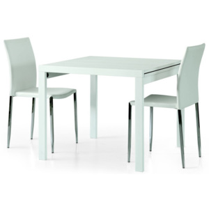 Biely drevený rozkladací jedálenský stôl Castagnetti Exti