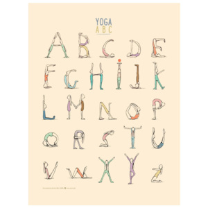 Plagát Jógová abeceda (kód BDAY10 na -20 %)