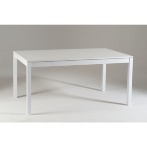 Biely drevený rozkladací jedálenský stôl Castagnetti Top, 160 cm