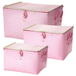Plastový box s vekom Soft pink Veľkosť M