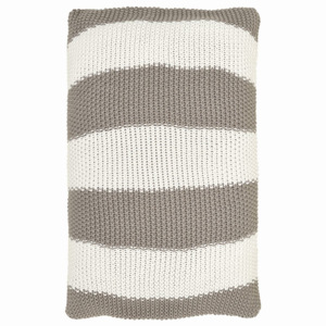 Bavlnená pletená obliečka na vankúš Stripe warm grey