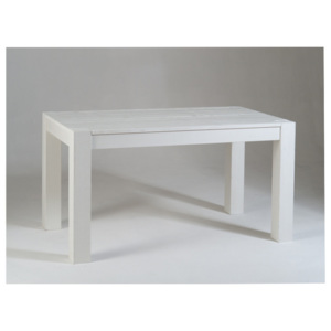 Biely rozkladací jedálenský stôl z jedľového dreva Castagnetti Dinin, 140 cm