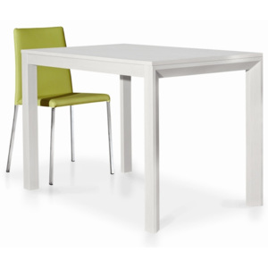 Biely drevený rozkladací jedálenský stôl Castagnetti Avolo, 130 cm