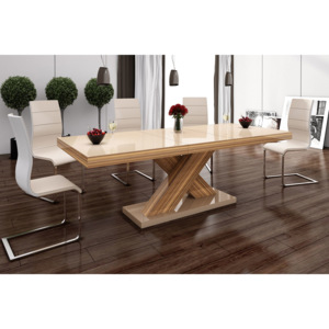 Jedálenský stôl XENON, cappuccino/sevilla (Luxusný jedálenský stôl s veľkou paletou výberu farebného prevedenia)