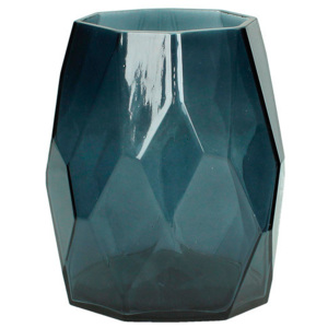 Modrá sklenená váza HF Living Diamond