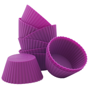 Silikónové formy na muffiny 10 ks fialové