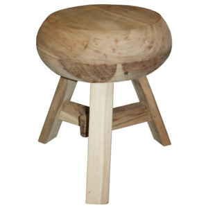Stolička z dreva mungur HSM Collection Kendang, ⌀ 37 cm