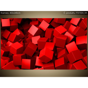 Fototapeta Červené kocky 3D 402x240cm FT3733A_9A (Rôzne varianty)