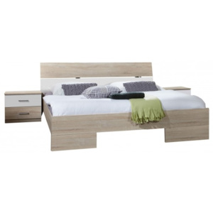 Alina - Komplet 7, posteľ 160 cm (dub, alpská biela)