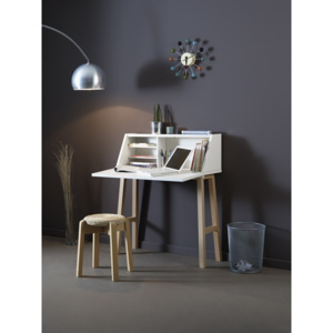 Písací stôl Mademoiselle - buk / biela