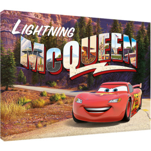 Obraz na plátne Autá - Lightning Mcqueen Mountain Drive, (80 x 60 cm)