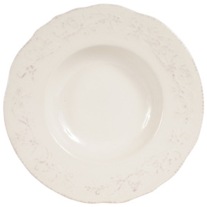 Biely hlboký tanier Comptoir de Famille Lise, 24,5 cm