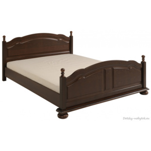Rustikálna postel' Carlos 160x200cm - orech tmavý