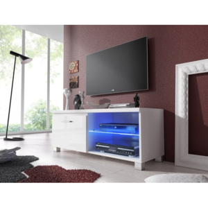TV 1 - TV stolík (biela/biela)