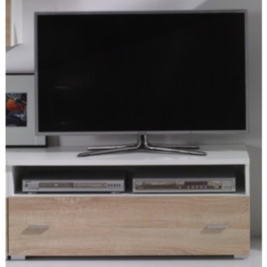 TV stolík VENUSIA 6 (biela / dub sonoma) ( Moderná tv komoda z nábytkovej rady VENUSIA)