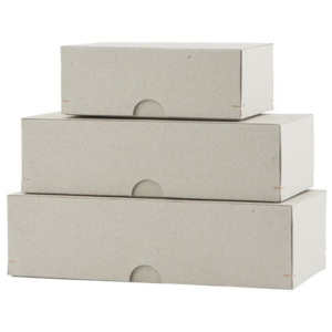 Papierové krabičky Cardboard - set 3 ks