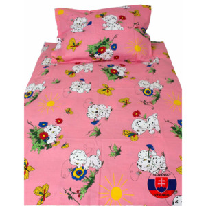 Moona Home Textile Detské bavlnené obliečky Dalmatín 2-dielna sada 70x90 140x200