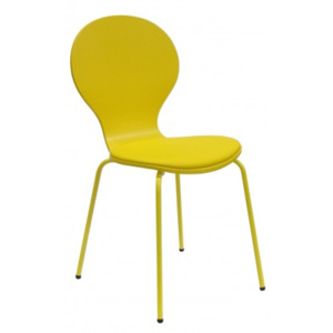 Flower - Jedálenská stolička, sedák (žltá, eko koža)