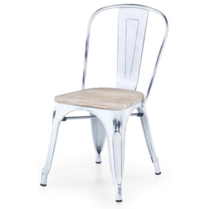 Jedálenská stolička K204 biela retro Halmar