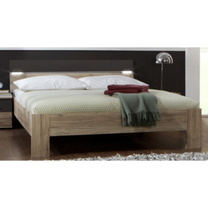 Madrid - posteľ 160 cm (dub san remo/lava čierna)