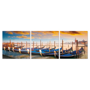 Obraz Boats in the bay, (120 x 40 cm)