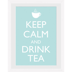 Rámovaný Obraz - Keep Calm - Tea (White)
