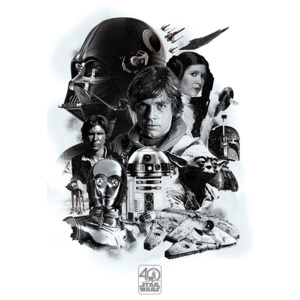 Plagát, Obraz - Star Wars - Montage (40th Anniversary ), (61 x 91,5 cm)