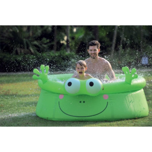 Bazén, príslušenstvo žaba - detský nafukovací bazén, 175x62 cm (zelená)