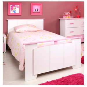PA Detská posteľ Biotiful 90x190cm - biela / ružová