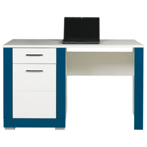 STE Detský písací stôl Twin - biela / modrá