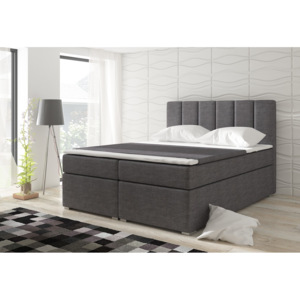 Manželská posteľ BOND (sawana05) + DOPRAVA ZADARMO (Moderná vysoká manželská posteľ BOXSPRING s úložným priestorom s veľkým výberom farieb)