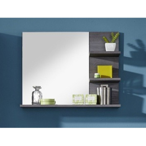 Zrkadlo do kúpeľne miami - zrkadlový panel (dymovo strieborný dekor dreva, zrkadlo)