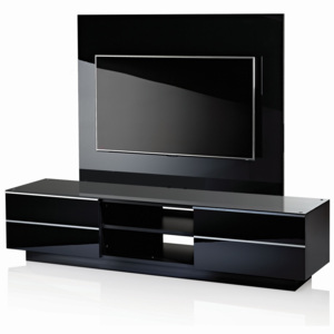 Televízny stolík ULTIMATE GS180 s Gplatom čierny (Luxusný televízny stolík v čiernej farbe)
